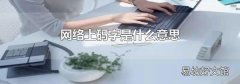 网络上码字是什么意思