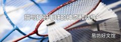 描写打羽毛球的神态和动作