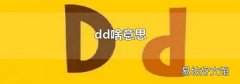dd啥意思