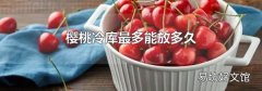 樱桃冷库最多能放多久