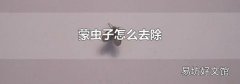 蒙虫子怎么去除