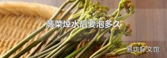 蕨菜焯水后要泡多久