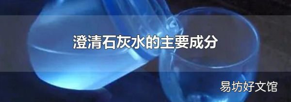 澄清石灰水的主要成分