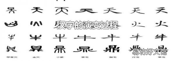 汉字的演变过程