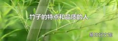 竹子的特点和品质的人