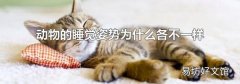 动物的睡觉姿势为什么各不一样