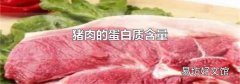 猪肉的蛋白质含量