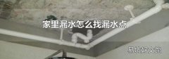 家里漏水怎么找漏水点
