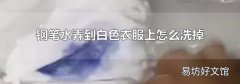 钢笔水弄到白色衣服上怎么洗掉