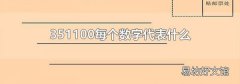 351100每个数字代表什么