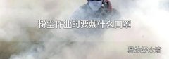 粉尘作业时要戴什么口罩
