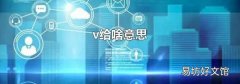 v给啥意思