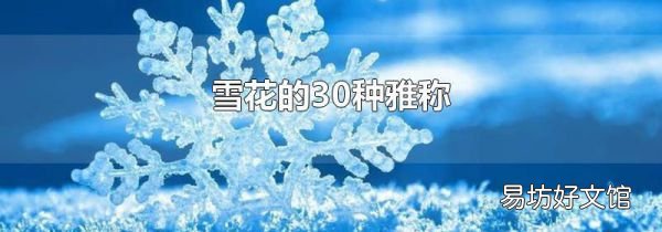 雪花的30種雅稱