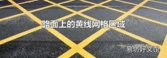 路面上的黄线网格区域