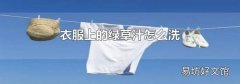 衣服上的绿草汁怎么洗