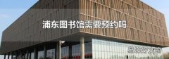 浦东图书馆需要预约吗