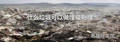什么垃圾可以做埋藏处理