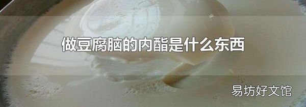 做豆腐脑的内酯是什么东西