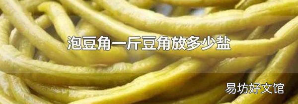 泡豆角一斤豆角放多少盐