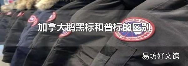 加拿大鹅黑标和普标的区别