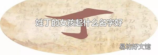 姓丁的女孩起什么名字好