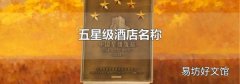 五星级酒店名称