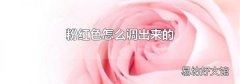 粉红色怎么调出来的
