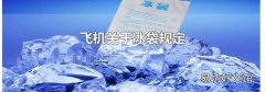 飞机关于冰袋规定