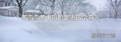 冬雪雪冬中指的是哪四个节气