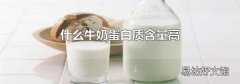 什么牛奶蛋白质含量高