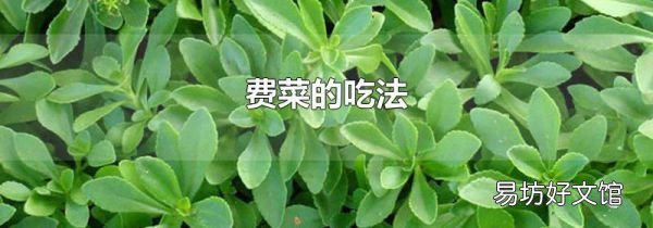 费菜的吃法
