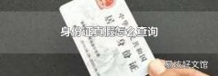 身份证真假怎么查询