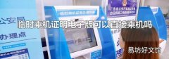 临时乘机证明电子版可以直接乘机吗