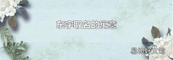 东字取名的寓意