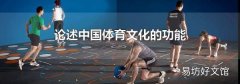 论述中国体育文化的功能