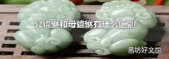 公貔貅和母貔貅有什么区别