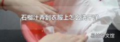石榴汁弄到衣服上怎么洗干净