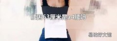 腰围63厘米是a4腰吗