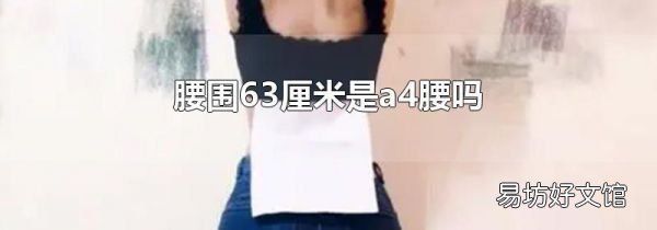 腰围63厘米是a4腰吗