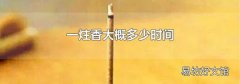 一炷香大概多少时间