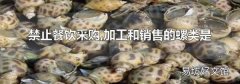 禁止餐饮采购,加工和销售的螺类是