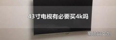 43寸电视有必要买4k吗