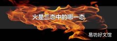 火是三态中的哪一态