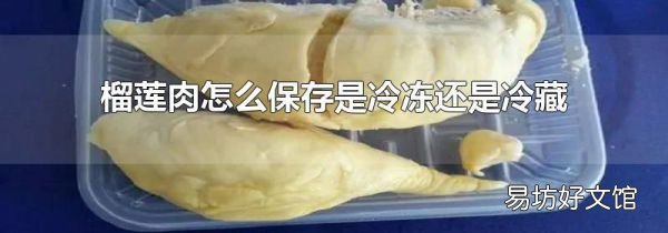 榴莲肉怎么保存是冷冻还是冷藏