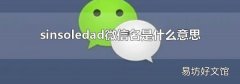 sinsoledad微信名是什么意思