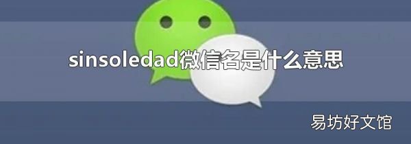 sinsoledad微信名是什么意思