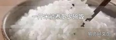 一斤米能煮多少碗饭