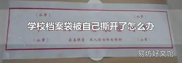 学校档案袋被自己撕开了怎么办