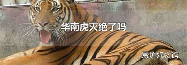 华南虎灭绝了吗
