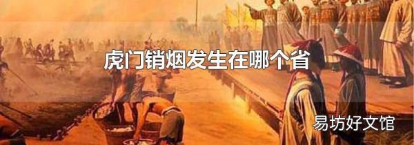 虎门销烟发生在哪个省